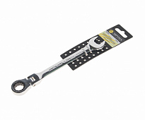 Ключ комбинированый ER-61014H трещоточный шарнирный 14мм (на держателе) ЭВРИКА
